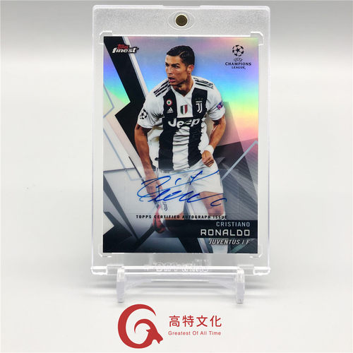 【越秀山卡价书】2018-19 Topps 欧冠Finest 尤文 C罗 银折 签字