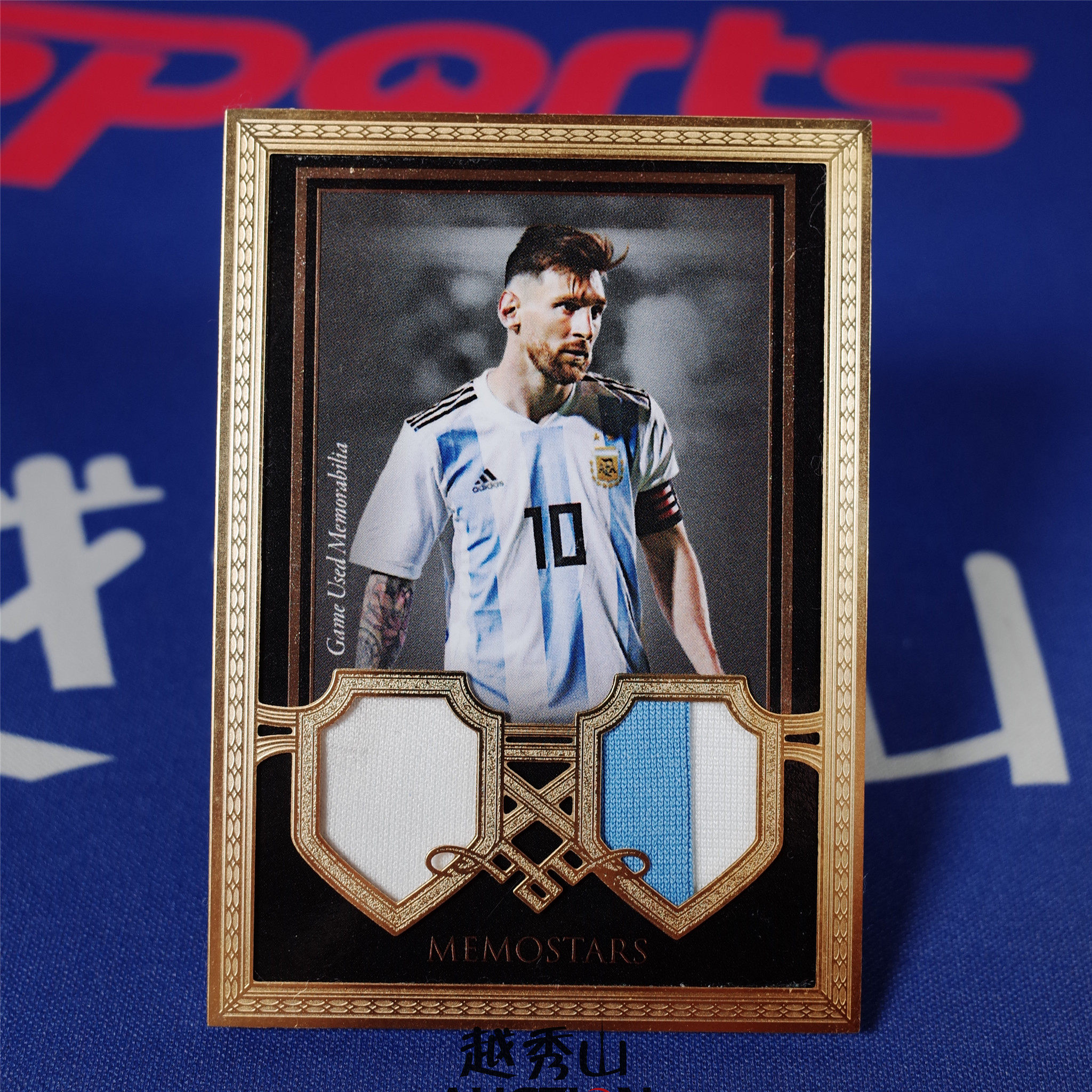 【越秀山卡价书】Futera福特拉2018阿根廷梅西09/29金属框双球衣