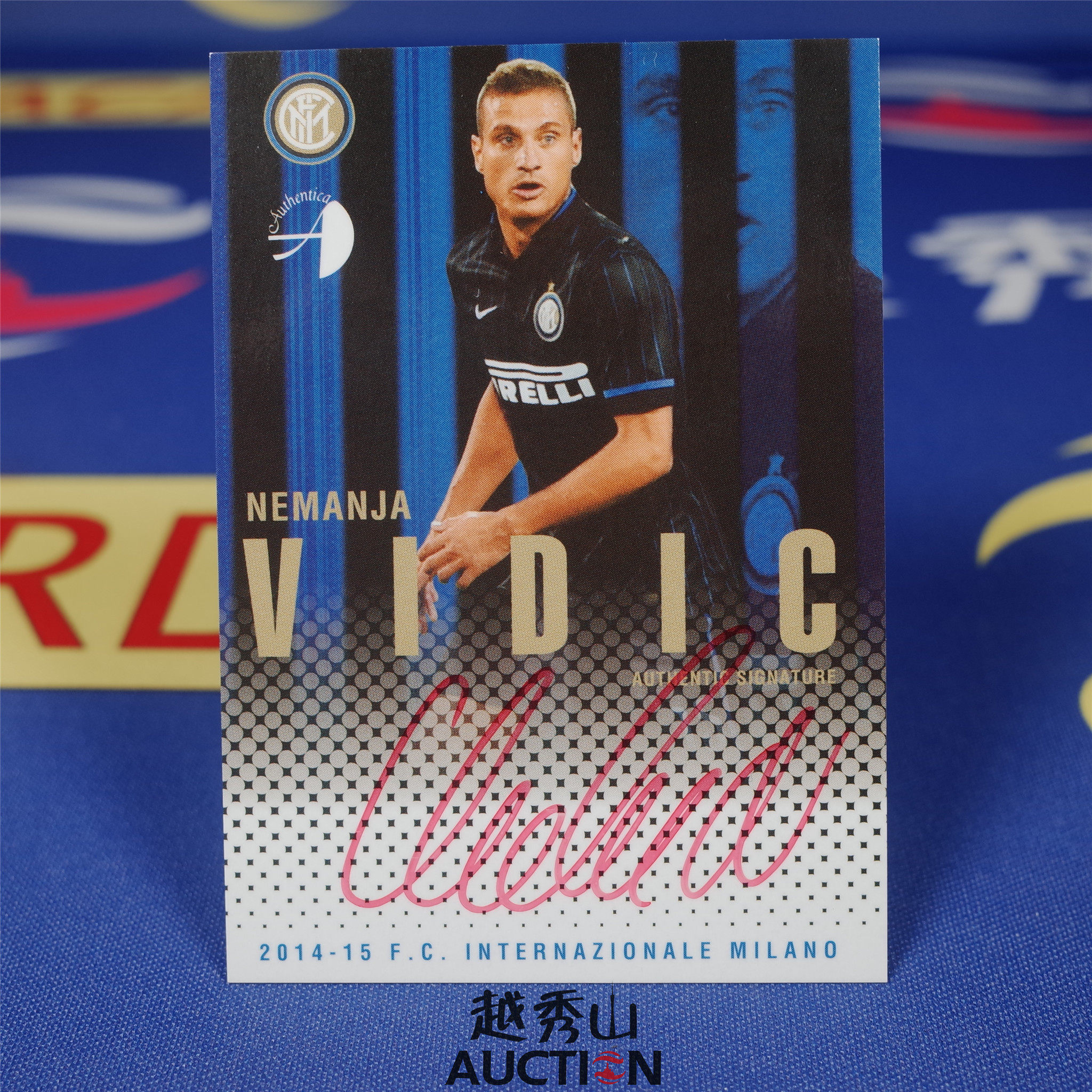 【越秀山卡价书】epoch1415国米队卡维迪奇10/11红笔签字卡面签