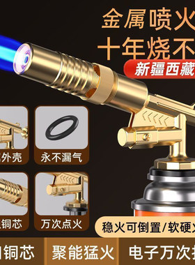 铜头喷枪多功能喷火喷枪家用多功能喷火烤枪焊接焊枪烧猪毛烧鸡毛