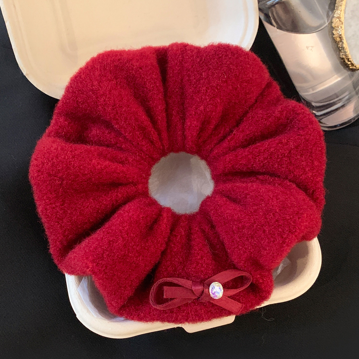 新年秋冬红色蝴蝶结毛呢大肠发圈女超大丸子头扎头发头绳皮筋头饰,饰品/流行首饰/时尚饰品新,发饰,淘宝优惠券,粉丝福利购,淘宝优惠卷