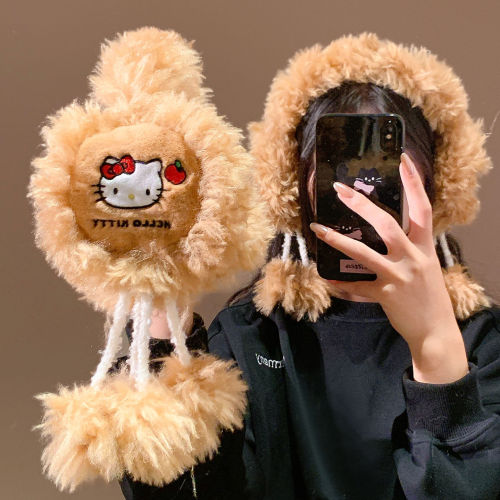 三丽鸥Hellokitty凯蒂猫毛绒耳罩