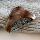 赵露思许妍同款 茶色三角抓夹女气质后脑勺盘发鲨鱼夹子发卡头饰