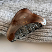 赵露思许妍同款 茶色三角抓夹女气质后脑勺盘发鲨鱼夹子发卡头饰