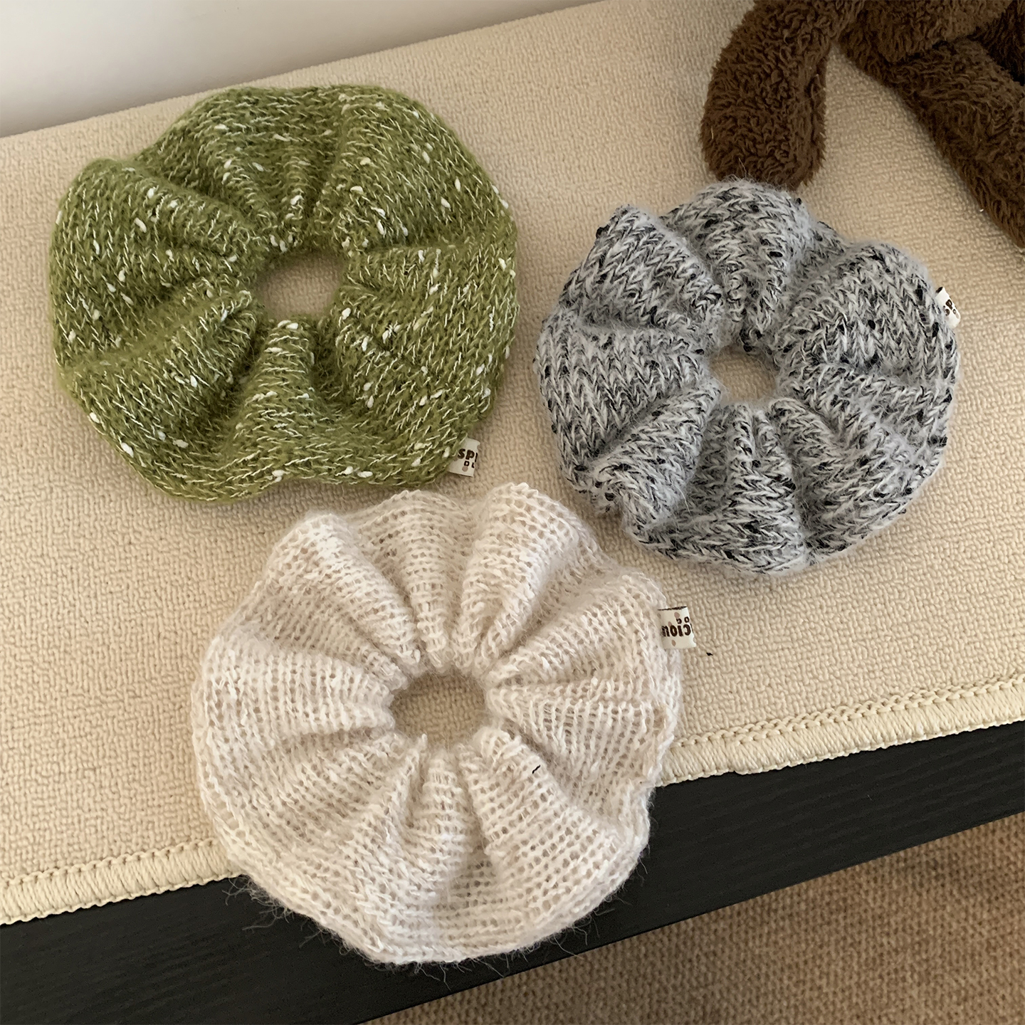 韩系手工毛线针织大肠发圈