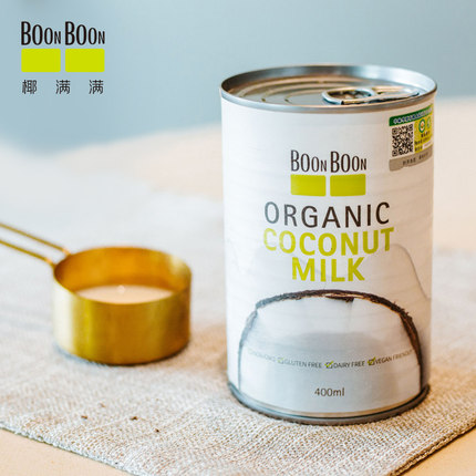 斯里兰卡原装进口boonboon有机椰浆椰汁椰奶西米露烘焙400ml*4罐