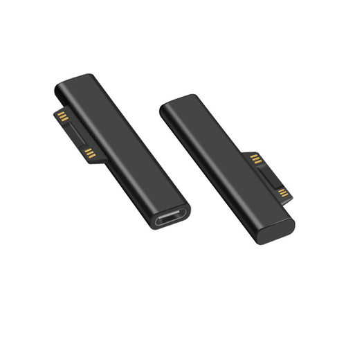 适用于微软pro3/4/5/6充电线 转接头 type-c母转surface 磁吸头