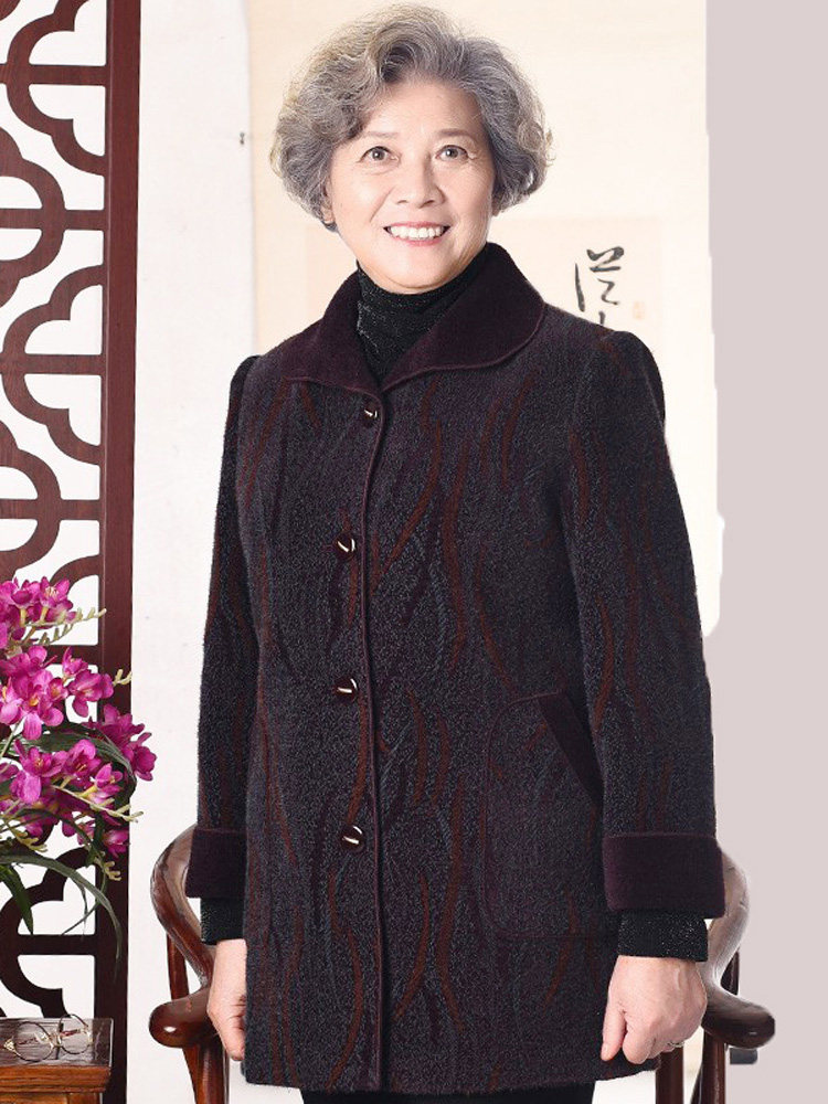 神采夫人妈妈春秋装休闲洋气外套