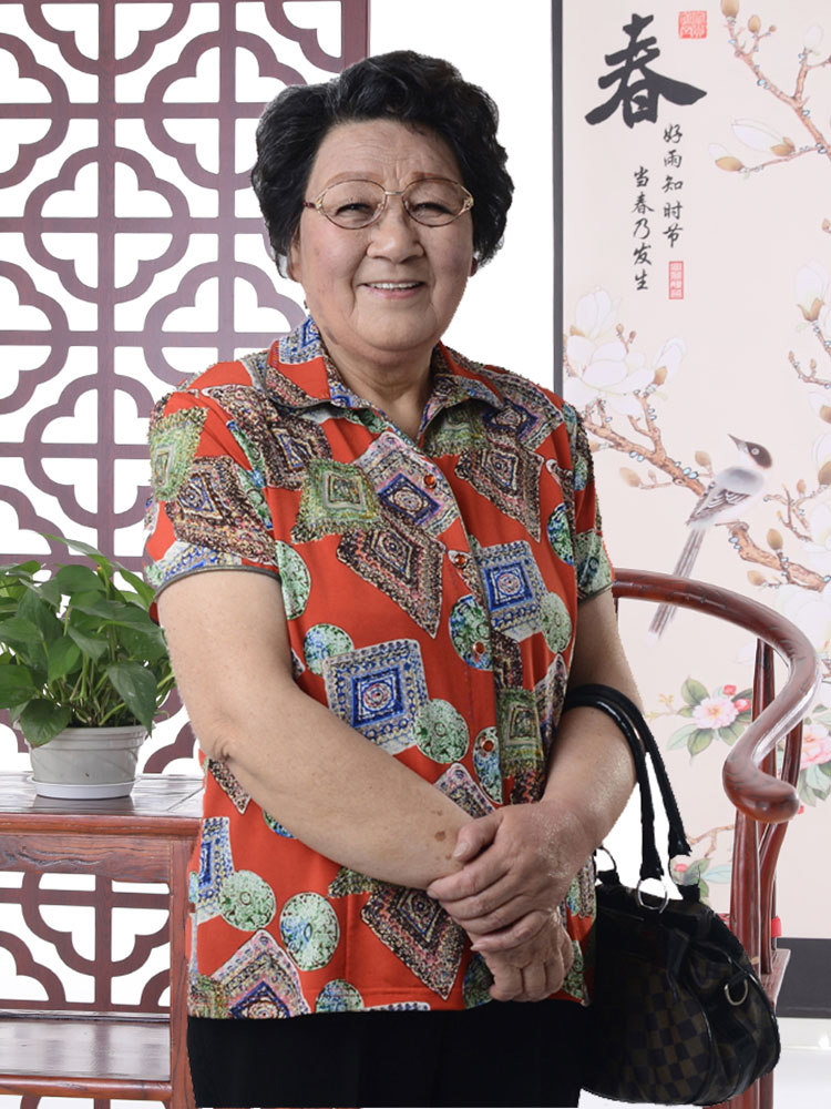 神采夫人女装奶奶装短袖衬衣