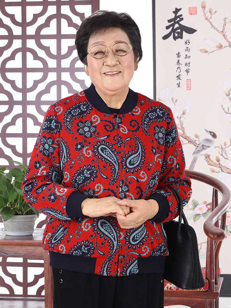 神采夫人春季新品奶奶装妈妈上衣