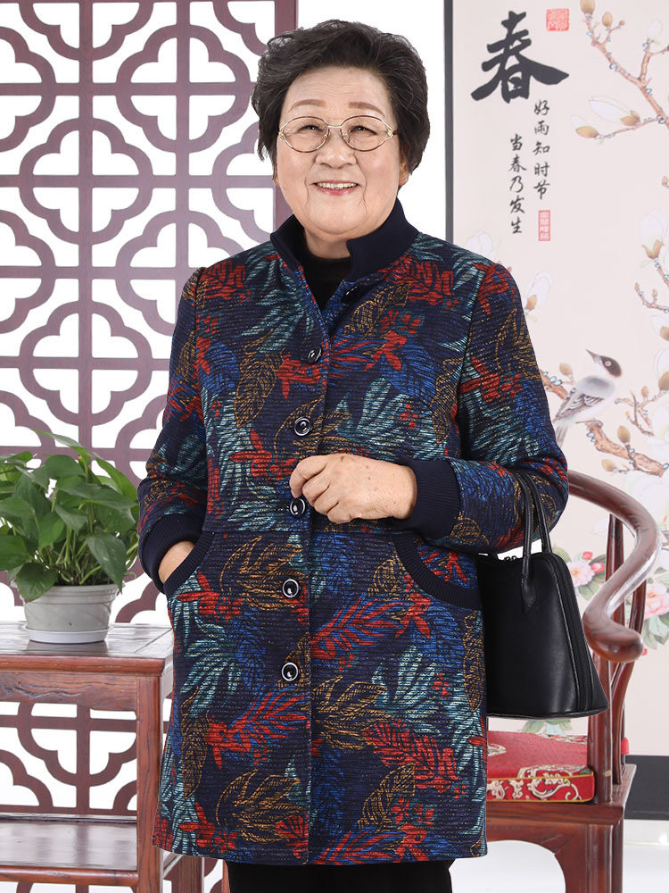 神采夫人婆婆妈妈宽松外套春秋款
