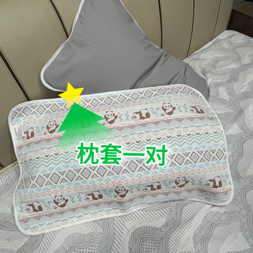 A类全棉六层纱布软席成人枕套加密加厚色织提花纱布软席工厂店