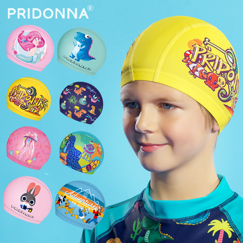 布制护发宝宝专业高弹不勒泳帽