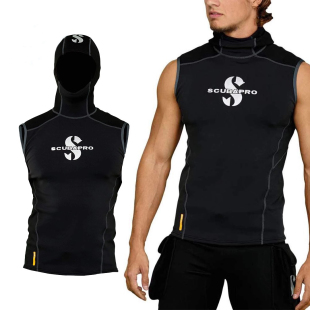 Scubapro Hybrid潜水背心连帽男女士分体无袖湿衣保暖马甲头套1mm