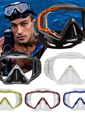 HP美国Scubapro潜水面镜CRYSTAL VU深潜浮潜大视野双视窗专业水肺