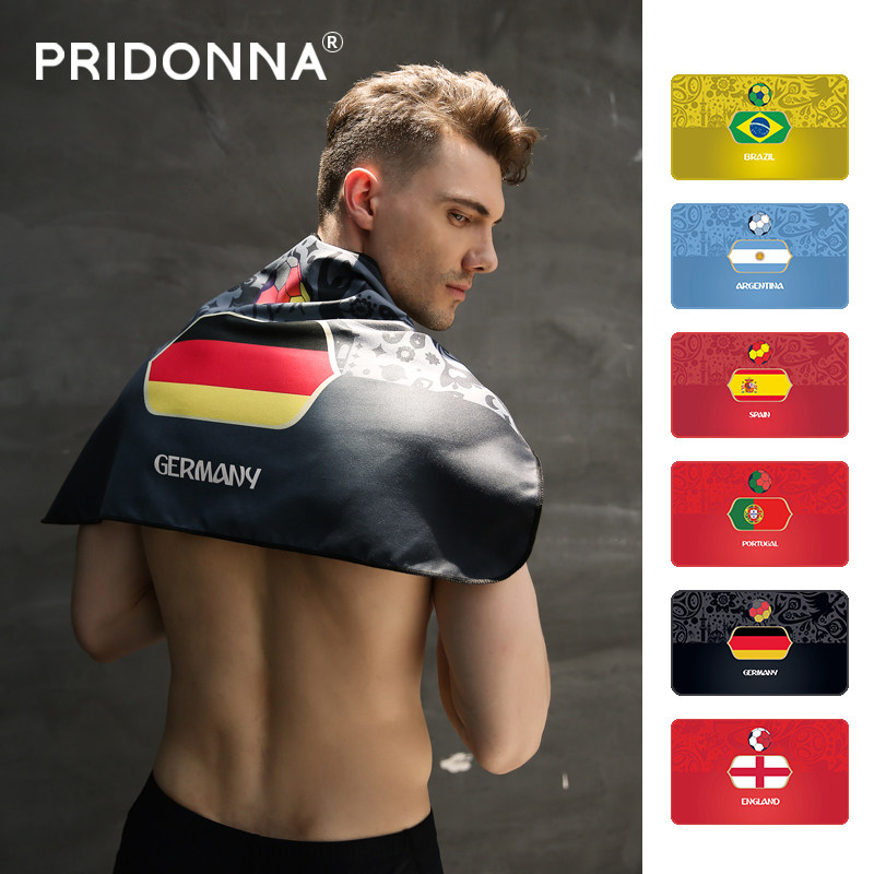 世界杯纪念品速干毛巾运动擦汗巾健身沙滩游泳吸水巾