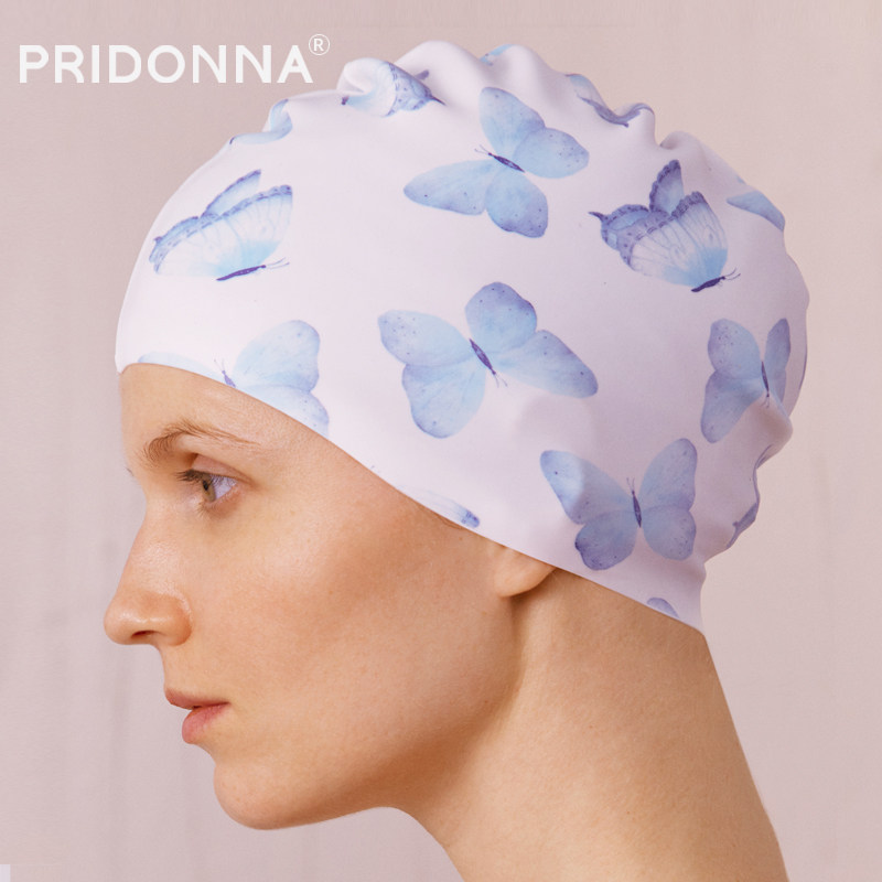 pridoona时尚防水护耳女专业泳帽