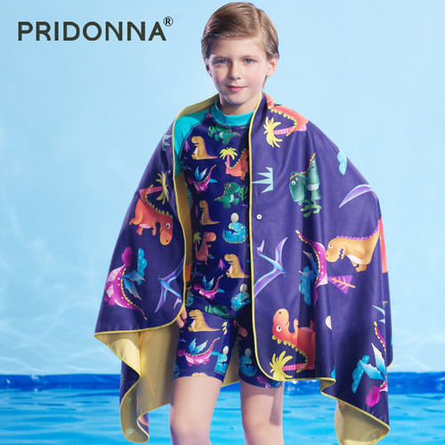 pridonna温泉沙滩扣子儿童浴巾