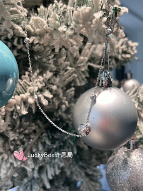 「愿你如山茶」山茶花猫眼珠长款925银轻奢毛衣项链优雅双层叠戴