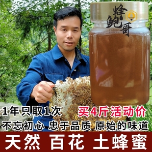 蜂鲍哥森林药材蜜种野乌桕百花土蜂蜜农家正宗天然成熟原蜜不添加