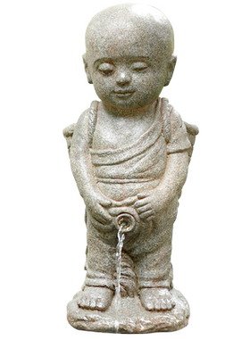 水磨坊尿尿童子水循环流水摆件