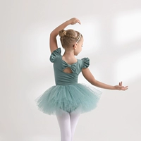 Бин зеленый летающий рукав+юбка с блестками