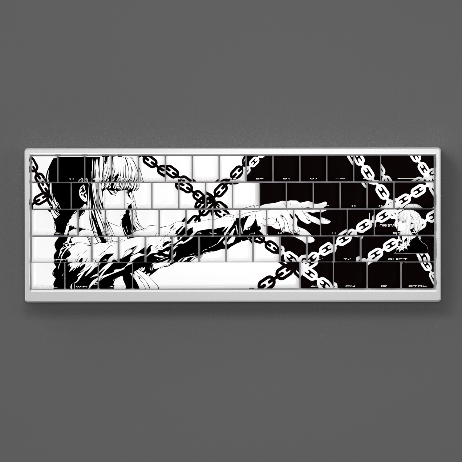 文绍玛奇玛键帽原厂侧刻透光PBT适配wooting atk68 美加狮fire68