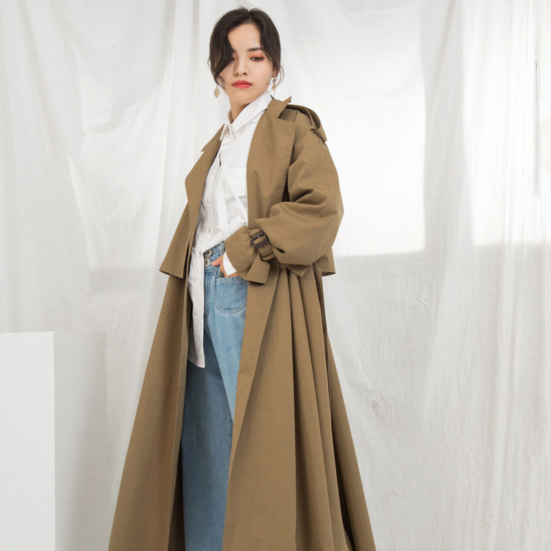 PG DVF2023女装风衣春夏新款外套风衣女装中长款显瘦修身长袖过膝