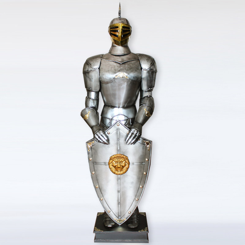 中世纪骑士盔甲复古罗马铁人2米落地摆件客厅酒吧装饰品官方直营