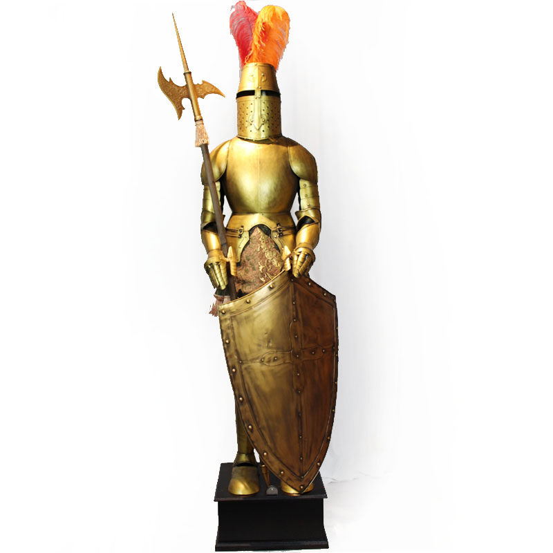 原创手工装饰中世纪盔甲骑士2米罗马铁复古欧式酒吧落地摆件推荐