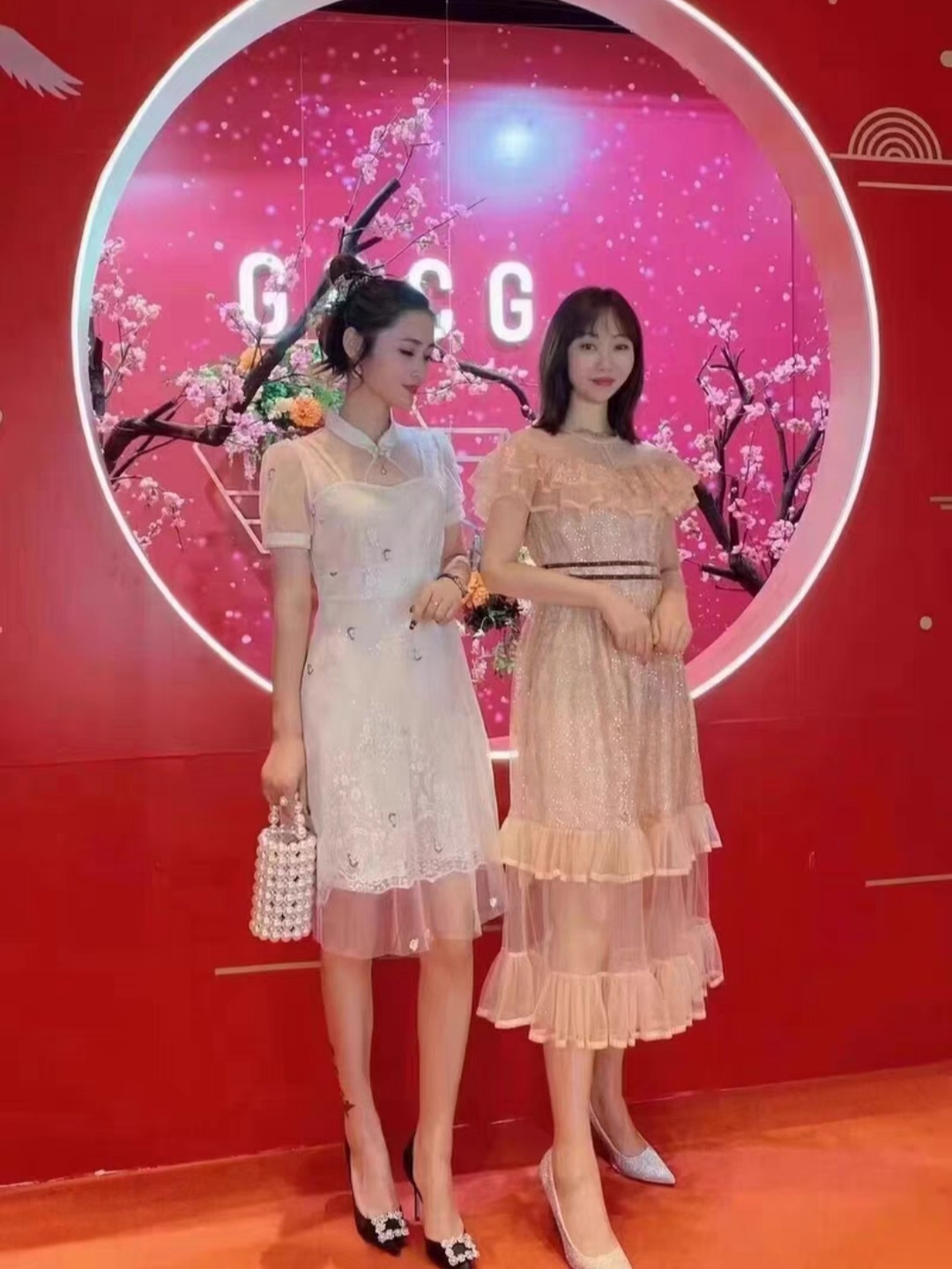 知恩GCCG正品新中式盘扣珍珠亮片拼接蕾丝重工刺绣连衣裙优雅3360