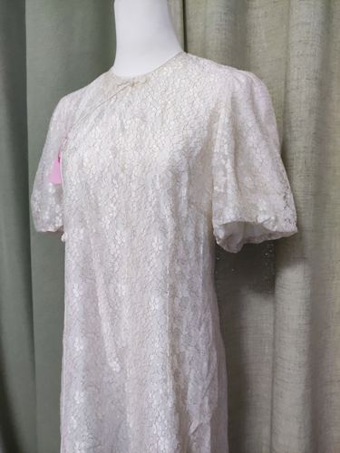 知恩GCCG正品夏季泡泡袖仙女风宽松盘扣圆领国风新中式连衣裙7117
