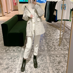 时尚 奥莱折扣新款 百搭狐狸毛领配内胆可拆卸保暖皮草派克外套 欧