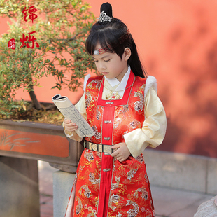 夏小承加绒明制男童汉服小少爷国风宝宝周岁礼服儿童古装男孩秋冬