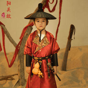 夏小承原创唐装圆领袍男童汉服日常新款侠客宝宝儿童古装男孩夏季