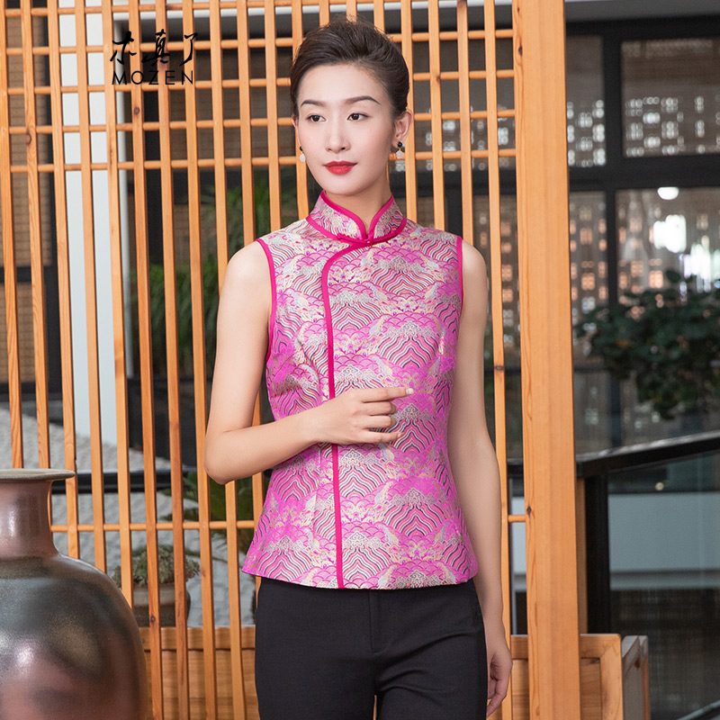 木真了唐装薄棉上衣马夹