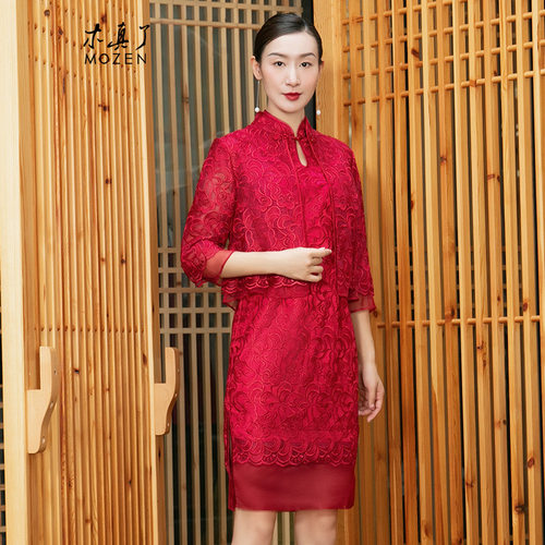 木真了唐装真丝旗袍外搭新品