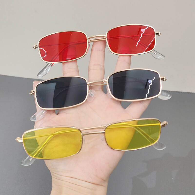 攀娘同款复古方形墨镜男士潮流太阳镜个性走秀表演造型眼镜女拍照