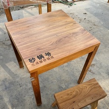 老榆木桌椅实木复古小吃店快餐店桌椅面馆店麻辣烫店砂锅面线桌椅
