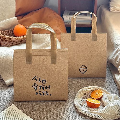 无纺布保温袋外卖商专用铝箔自封手提袋一次性餐饮奶茶打包袋定制