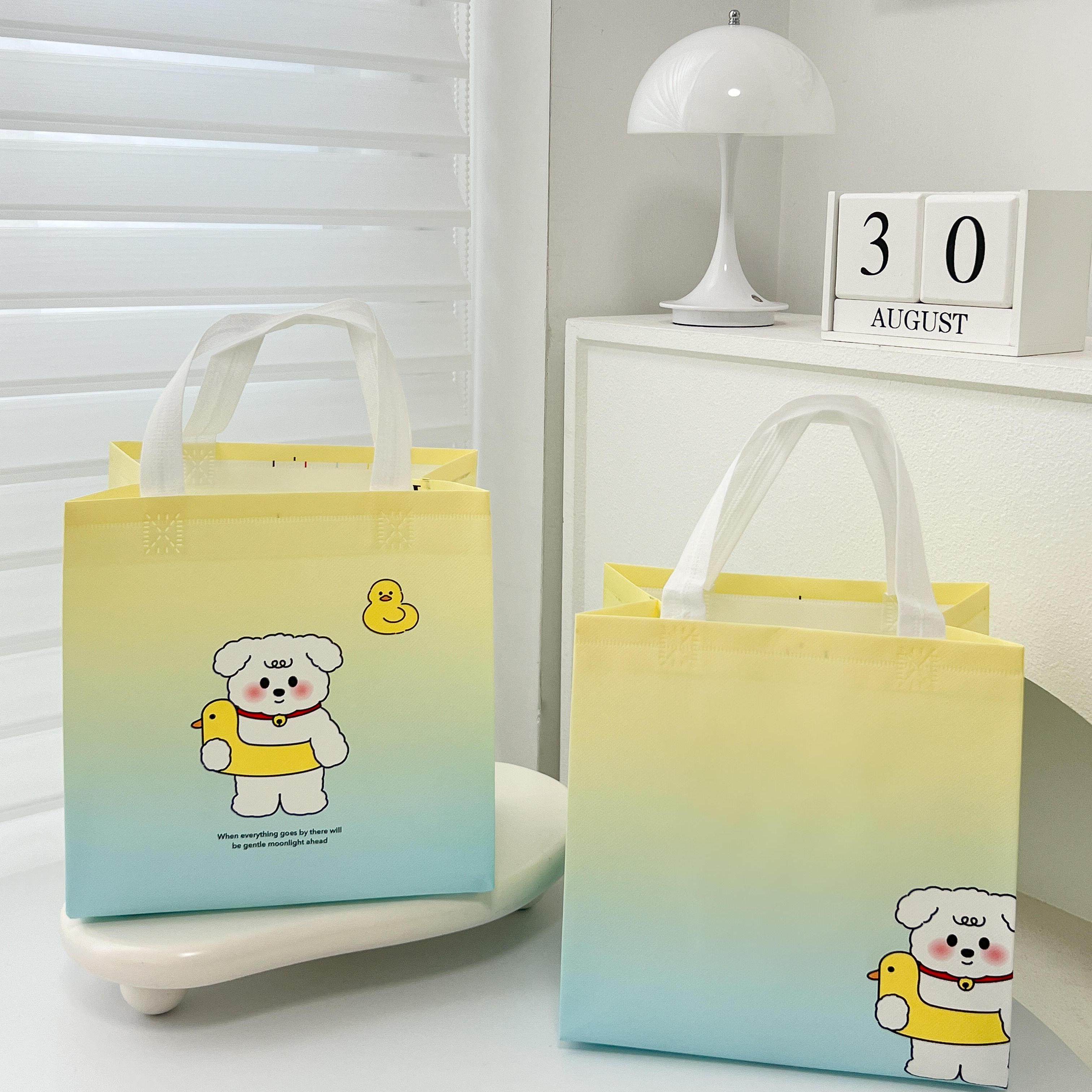 无纺布外卖打包袋定制印logo防水环保手提袋烘焙甜品粥奶茶包装袋