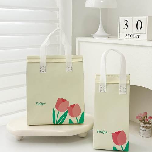 奶茶打包袋咖啡外卖保温袋无纺布铝箔单杯一次性专用打包袋定制