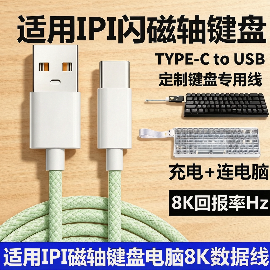 IPI闪FLASH68磁轴键盘航插线8K