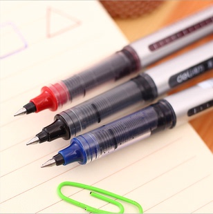 得力S656走珠笔直液式 中性笔水性签字水笔0.5mm学生考试笔圆珠笔