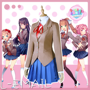 Doki Monika Literature 莫妮卡 cos服校服 Club 心跳文学部Doki