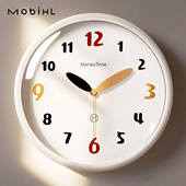 简约奶油风网红静音挂钟2025新款 客厅挂墙时钟表高级家用卧室挂表