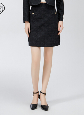 固执春季新款香风蕾丝高腰小个子短款a字半身裙00041BQ08851