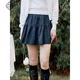 固执春季 新款 复古通勤学院风荷叶边a字短半身裙00031BQ07842