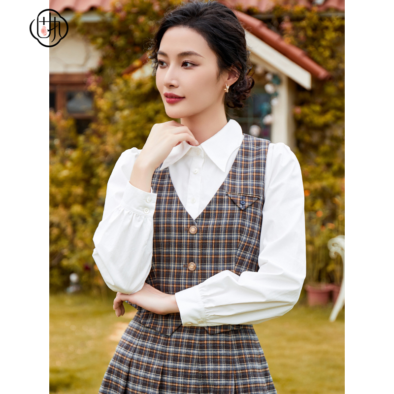 固执学院风娃娃领长袖衬衫