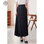 新款 新中式 百褶马面裙一片式 固执夏季 长款 半身裙00032BQ07898